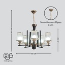 โคมไฟเพดาน PENDENT ช่อ 7806/5 FGD+BK E27 HUB LIGHTING