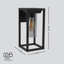 โคมไฟผนังภายนอก 1189-1 BK HUB LIGHTING