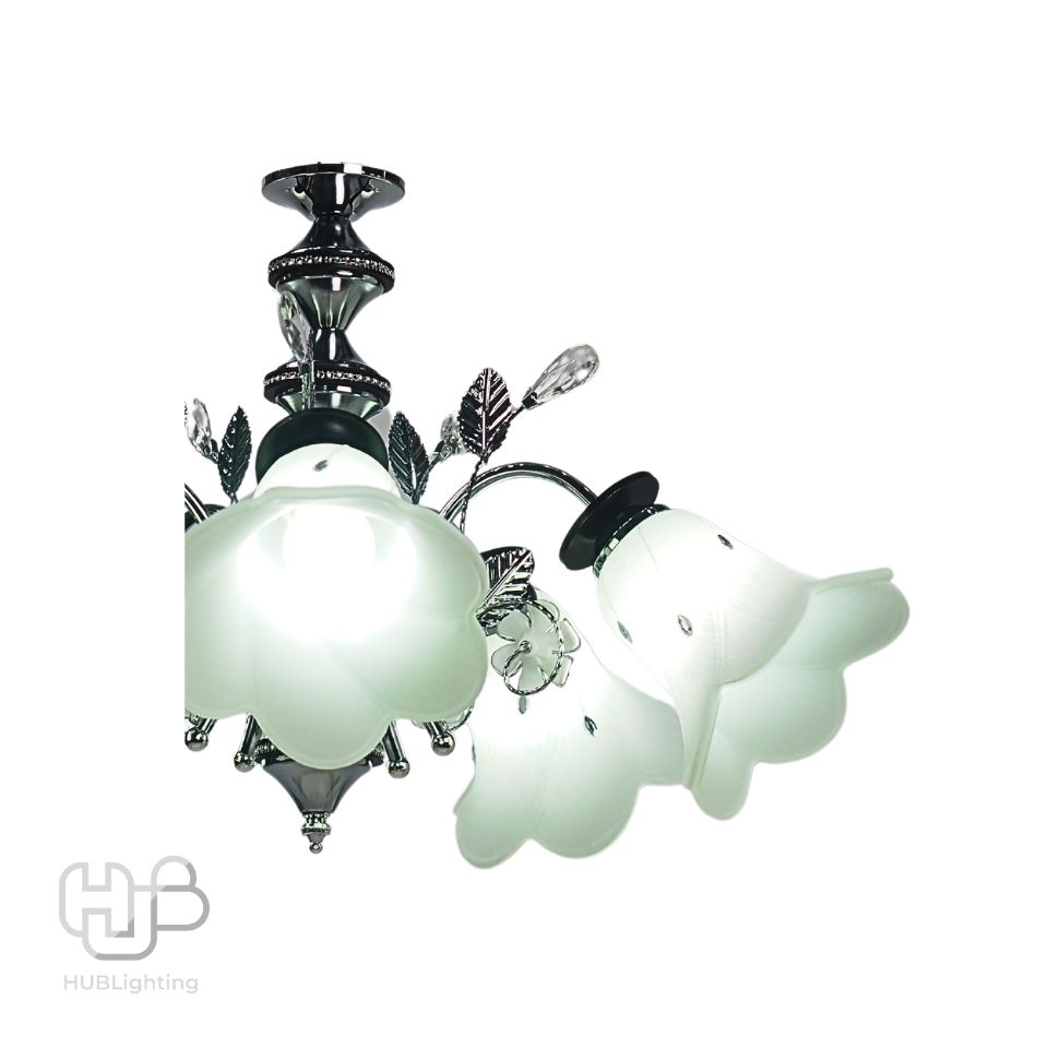 โคมไฟเพดาน PENDENT ช่อ 005A/5 CH+BK E27 HUB LIGHTING