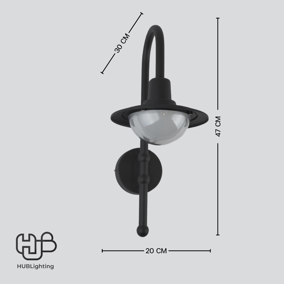 โคมไฟผนังภายนอก A001 HUB LIGHTING