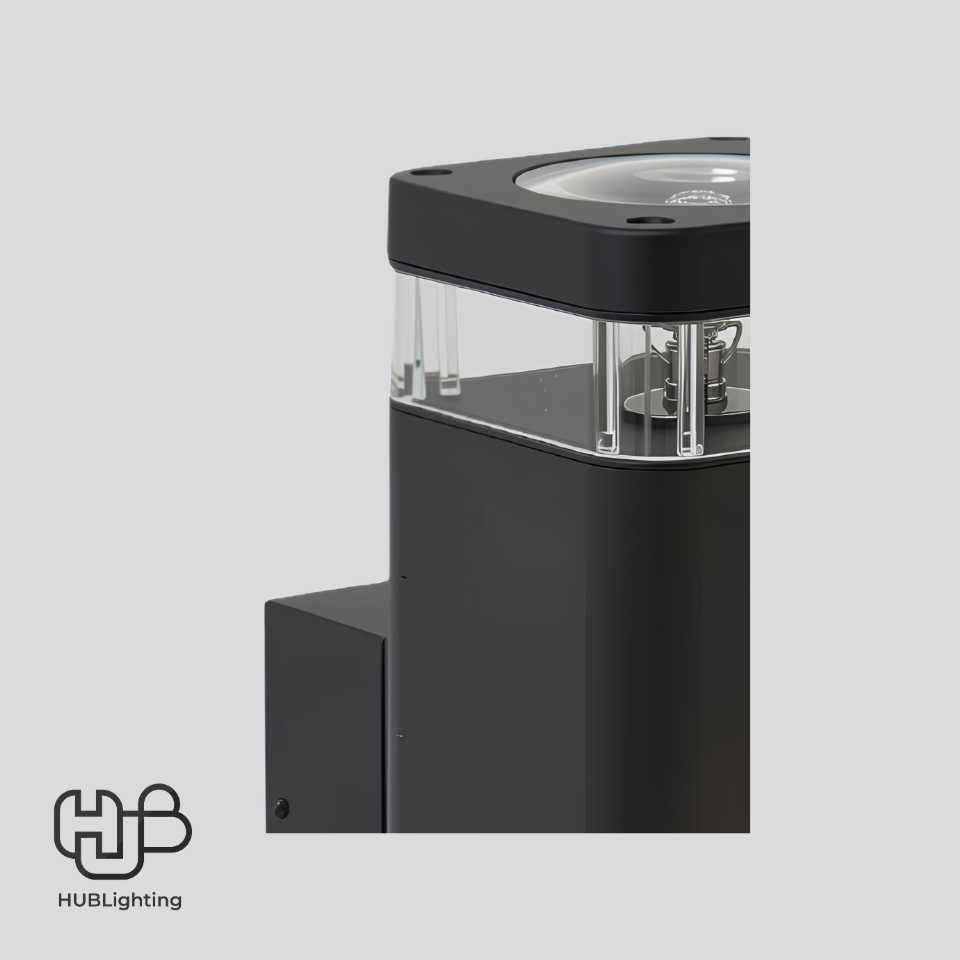 โคมไฟผนังภายนอก PY1005 BK ดำ HUB LIGHTING