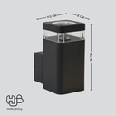 โคมไฟผนังภายนอก PY1005 BK ดำ HUB LIGHTING