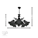 โคมไฟเพดาน PENDENT ช่อ 005A/5 CH+BK E27 HUB LIGHTING