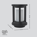 โคมไฟสนาม หัวเสา A020 BK ดำ HUB LIGHTING