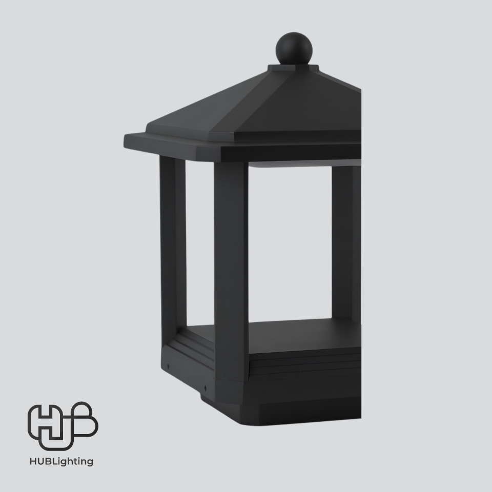 โคมไฟสนาม หัวเสา PY9010 BK ดำ HUB LIGHTING