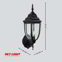 โคมไฟผนังภายนอก B5-180A-B-C-BK ดำ SKY LIGHT