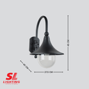 โคมไฟผนังภายนอก 5038W/B ดำ SL LIGHTING