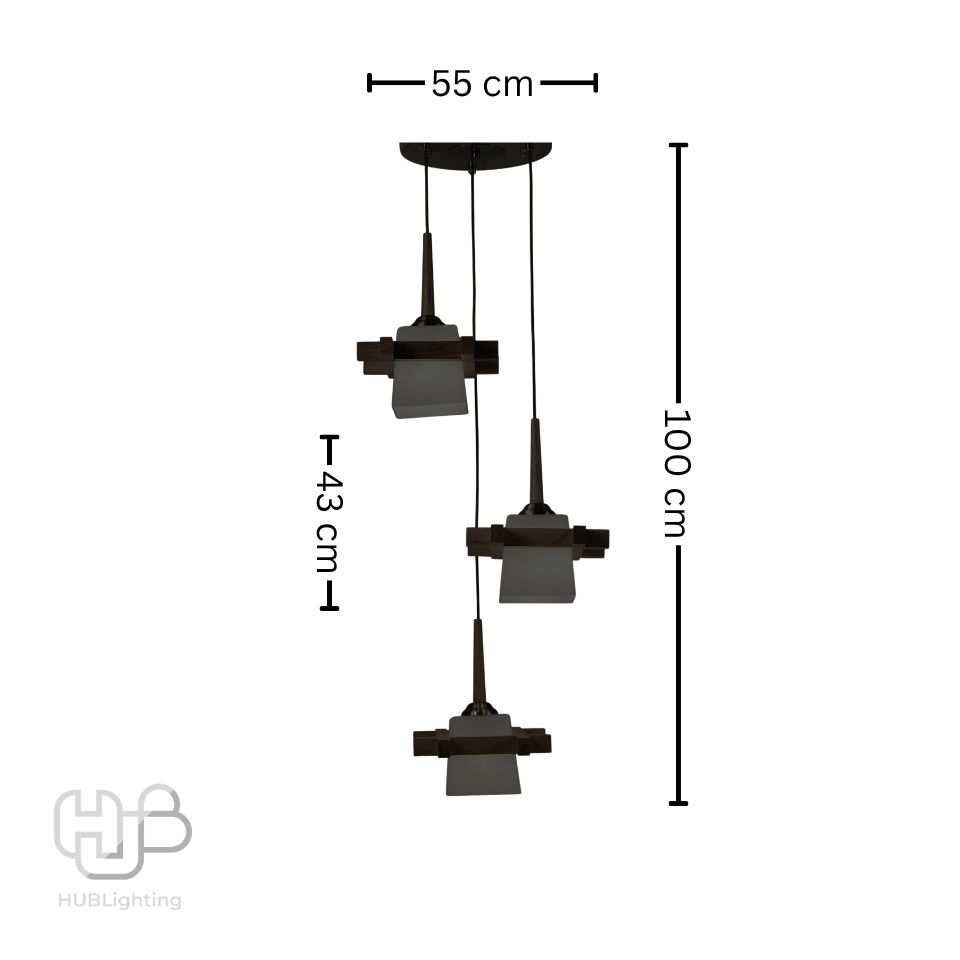 โคมไฟเพดาน PENDENT 3 ช่อ BM8010-3 E27 HUB LIGHTING