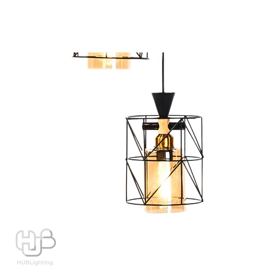 โคมไฟเพดาน PENDENT 3 ช่อ 1139-3 BK E27 HUB LIGHTING