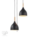 โคมไฟเพดาน PENDENT 3 ช่อ 7709/3S BK ฐานกลม (170x250) E27 HUB LIGHTING