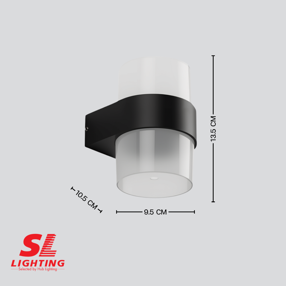 โคมไฟผนังภายนอก TER-02-2RD-8W30 SPACE 8W Warmwhite 3000K SL LIGHTING