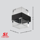 โคมไฟผนังภายนอก TER-04-2SQ-8W30 SPACE 8W Warmwhite 3000K SL LIGHTING