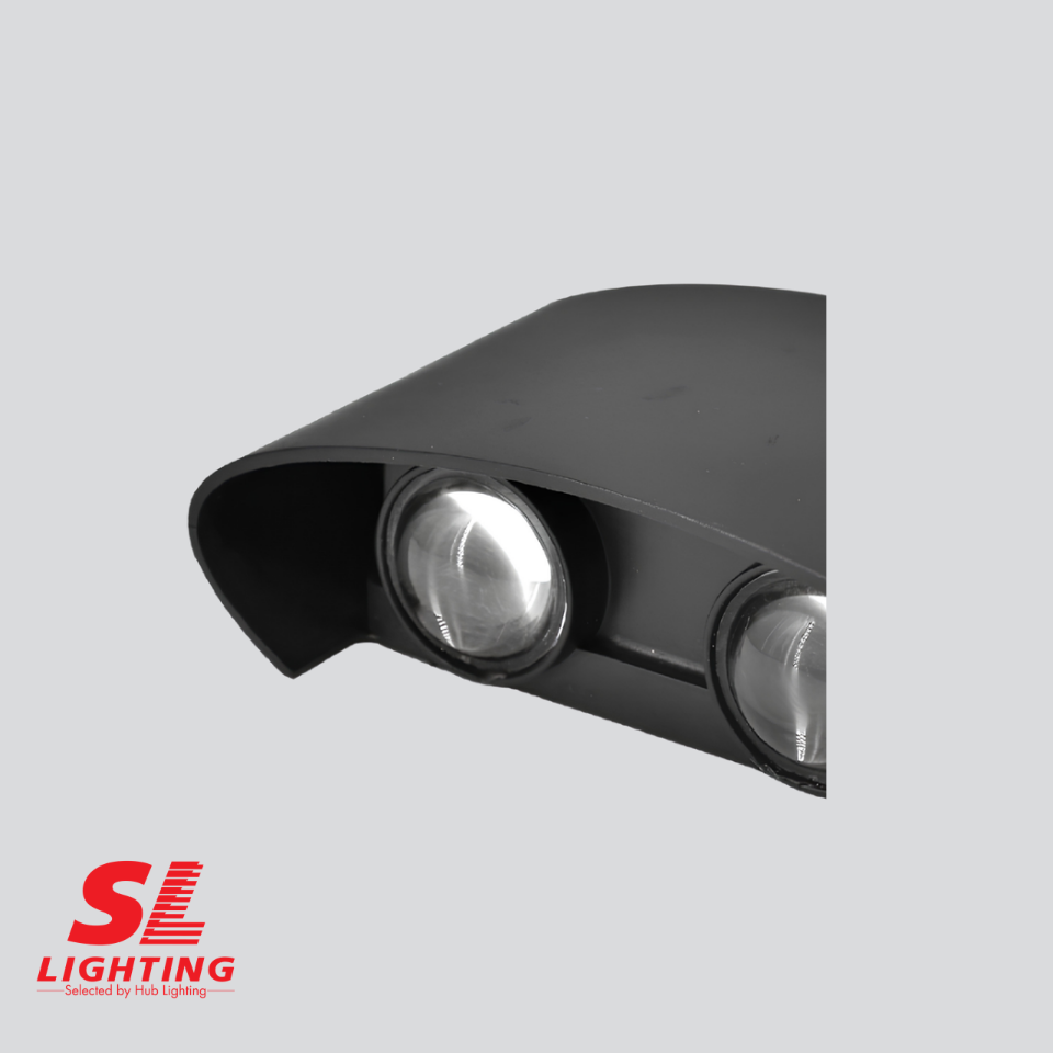 โคมไฟผนังภายนอก TER-06-2P-4W30-WBK SPACE 4W Warmwhite 3000K SL LIGHTING