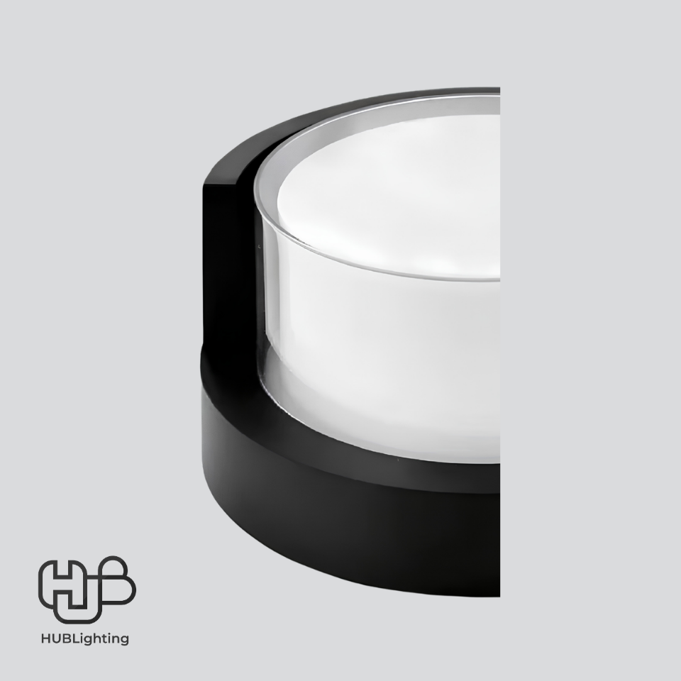 โคมไฟผนังภายนอก กลม CUBE-WA ดำ 9W Warmwhite 3000K LITON