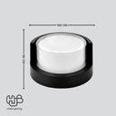 โคมไฟผนังภายนอก กลม CUBE-WA ดำ 9W Warmwhite 3000K LITON