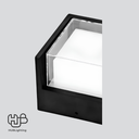 โคมไฟผนังภายนอก เหลี่ยม CUBE-WA ดำ 9W Warmwhite 3000K LITON