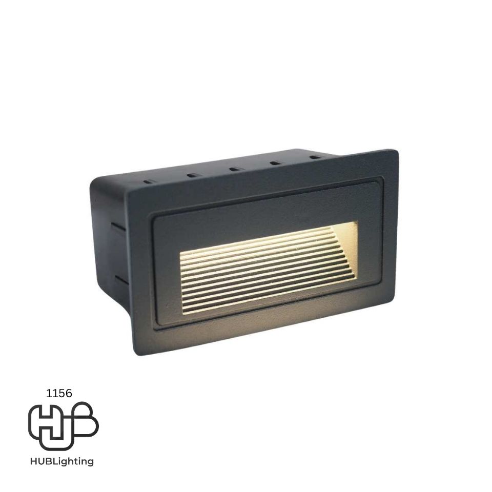 โคมไฟผนัง STEP LIGHT ฝัง B1156 DG (105x65) DG เทาเข้ม Warmwhite 3000K HUB LIGHTING
