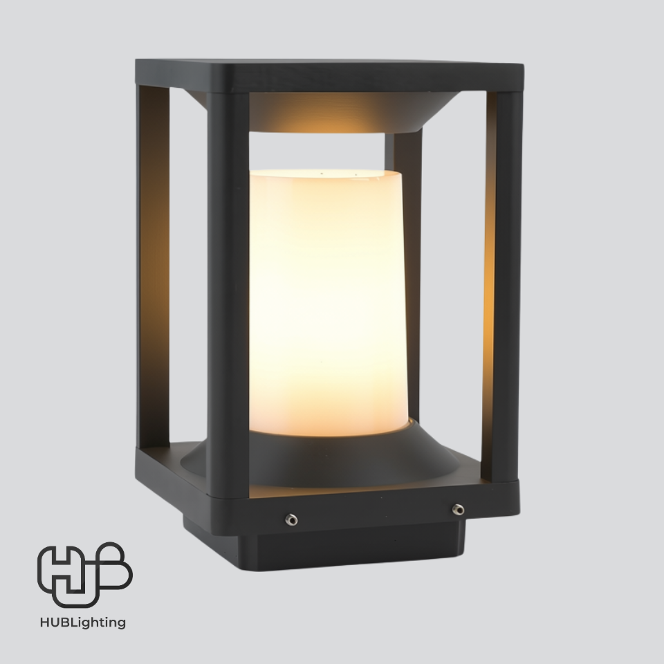 โคมไฟสนาม หัวเสา A021 BK ดำ HUB LIGHTING