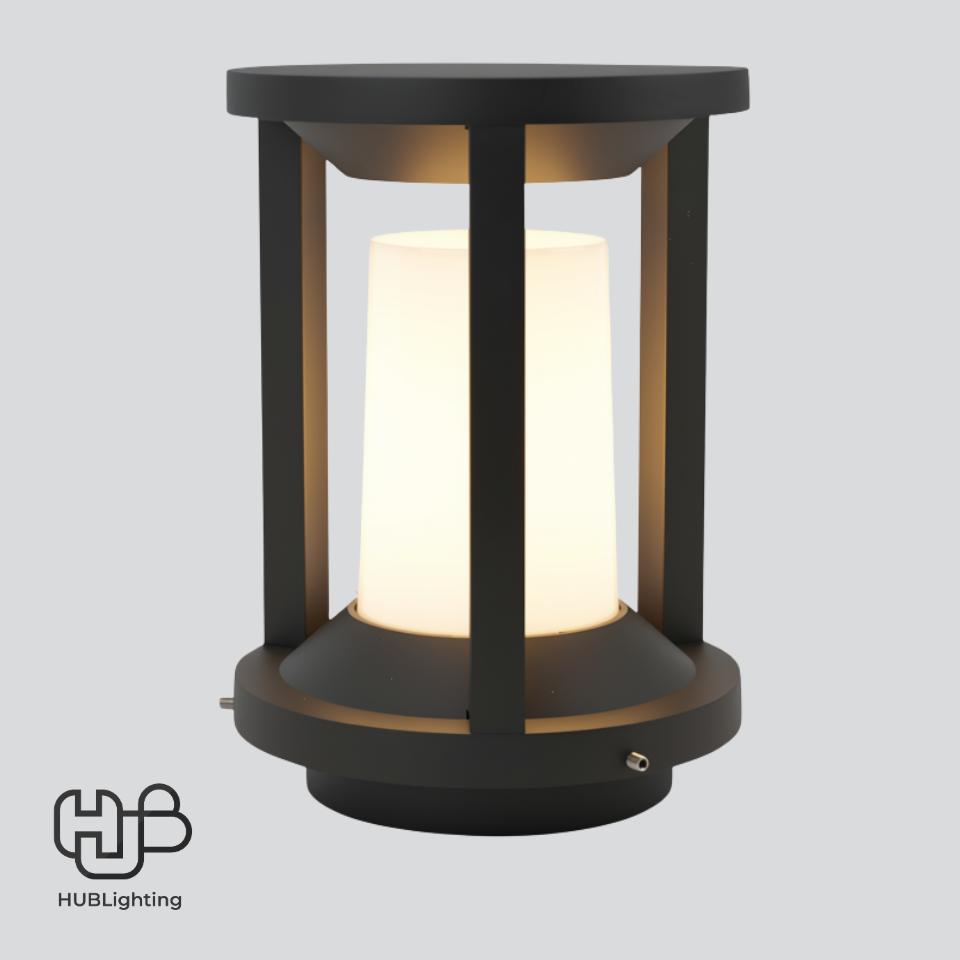 โคมไฟสนาม หัวเสา A020 BK ดำ HUB LIGHTING