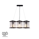 โคมไฟเพดาน PENDENT 3 ช่อ 651-3 BK E27 HUB LIGHTING