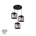 โคมไฟเพดาน PENDENT 3 ช่อ 661-3 BK E27 HUB LIGHTING