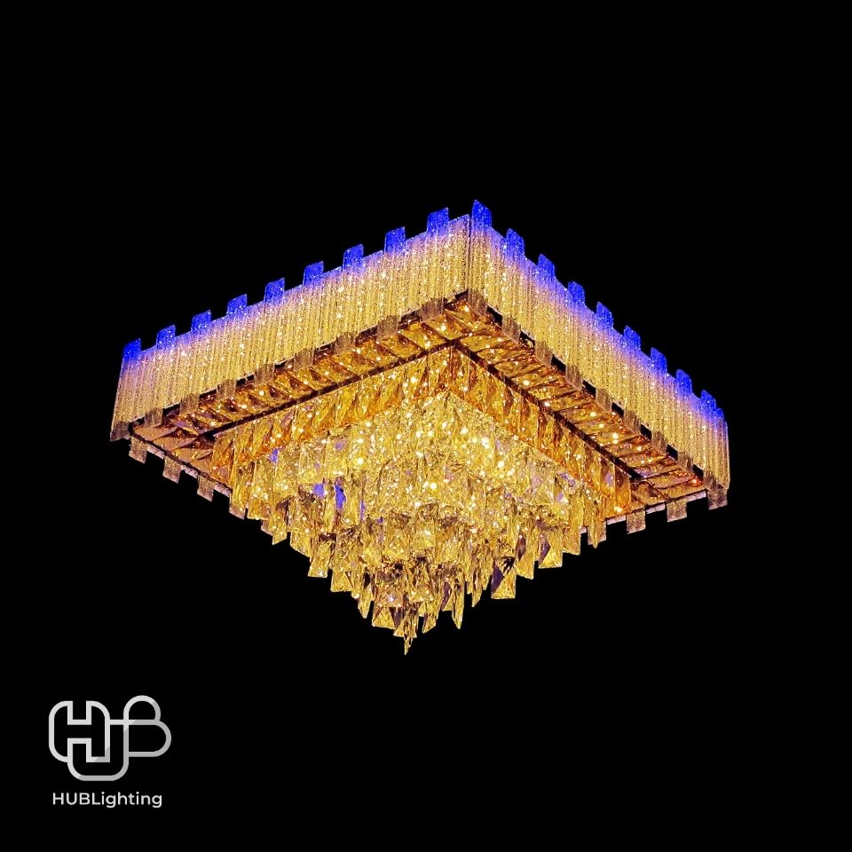 โคมไฟเพดาน CEILING คริสตัล 81066 SQUARE (600x600) HUB LIGHTING