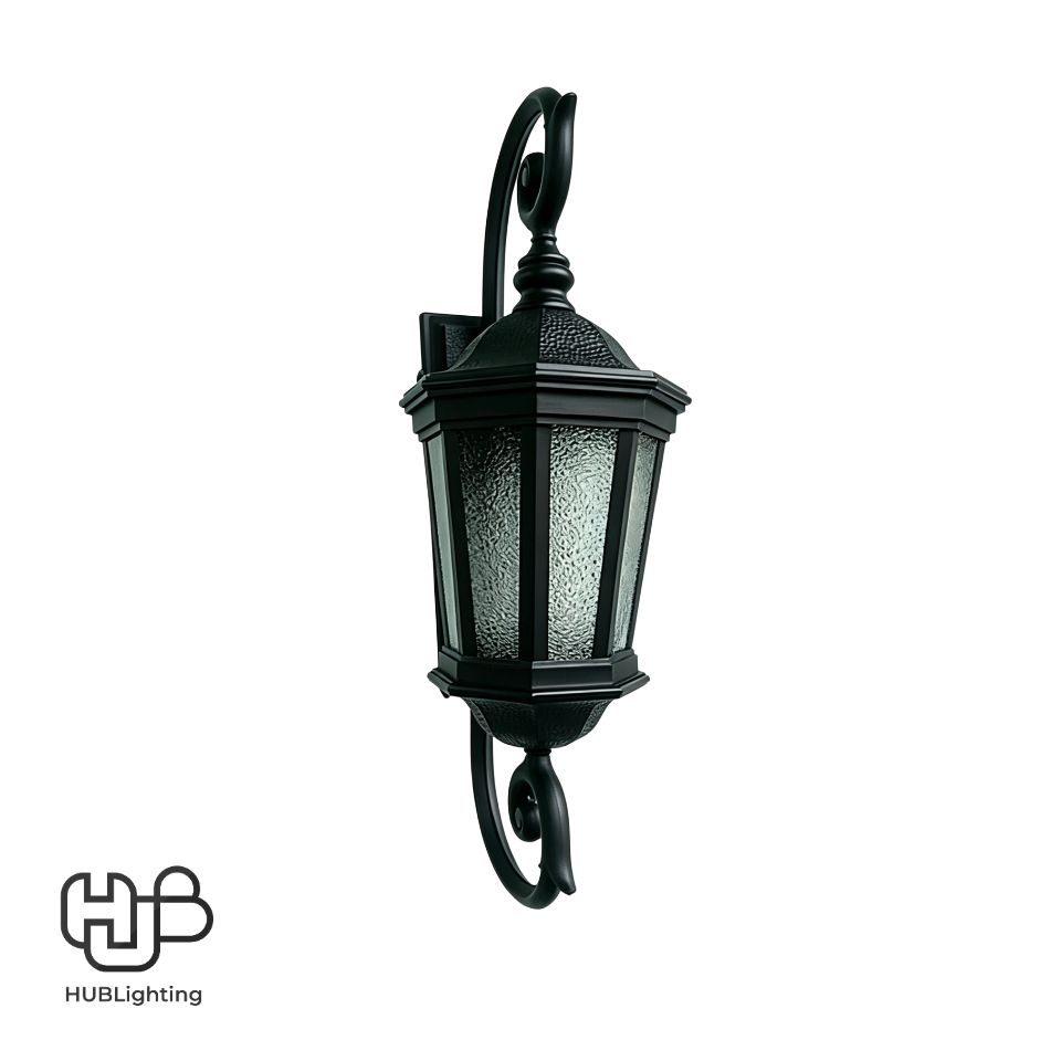โคมไฟผนังภายนอก 8002B-L2 SBK E27 HUB LIGHTING