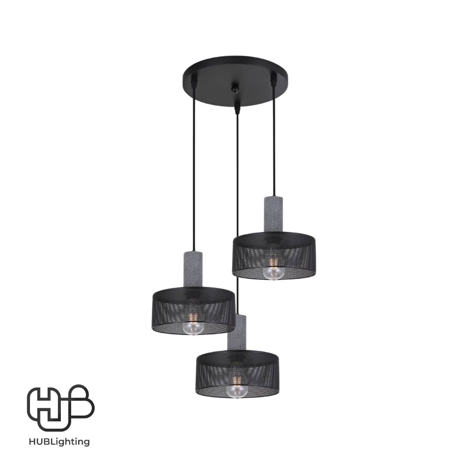 โคมไฟเพดาน PENDENT 3 ช่อ 3021-3 E27 HUB LIGHTING