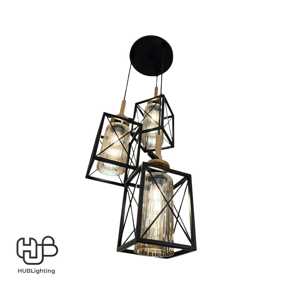 โคมไฟเพดาน PENDENT 3 ช่อ 6023-3 E27 HUB LIGHTING