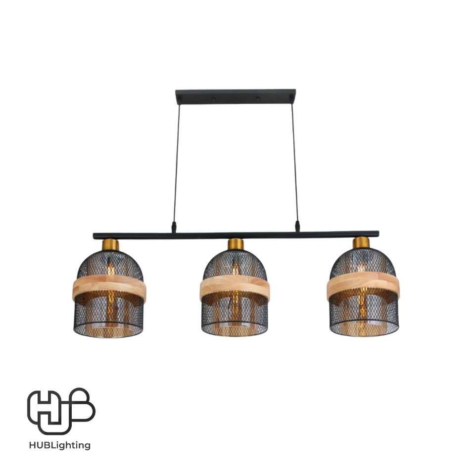 โคมไฟเพดาน PENDENT 3 ช่อ 6495-3 E27 HUB LIGHTING