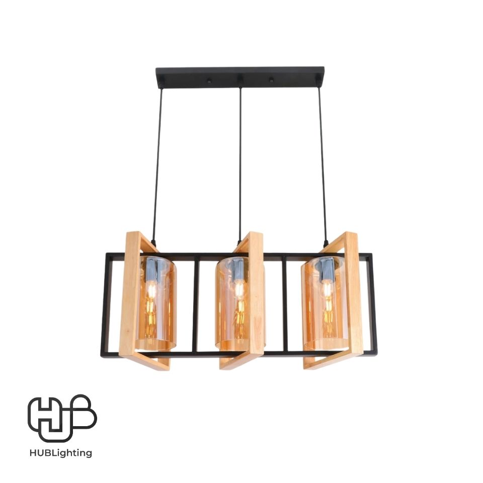 โคมไฟเพดาน PENDENT 3 ช่อ 6469-3 E27 HUB LIGHTING