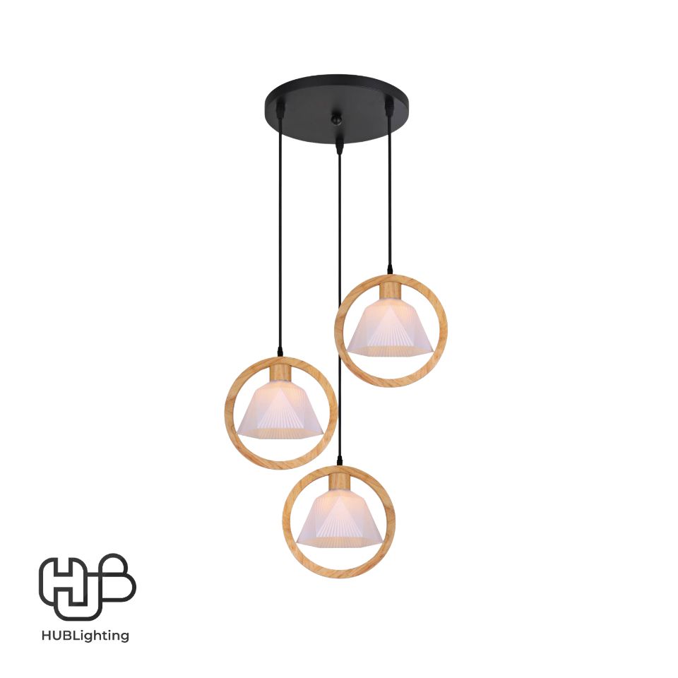 โคมไฟเพดาน PENDENT 3 ช่อ 6499-3 E27 HUB LIGHTING