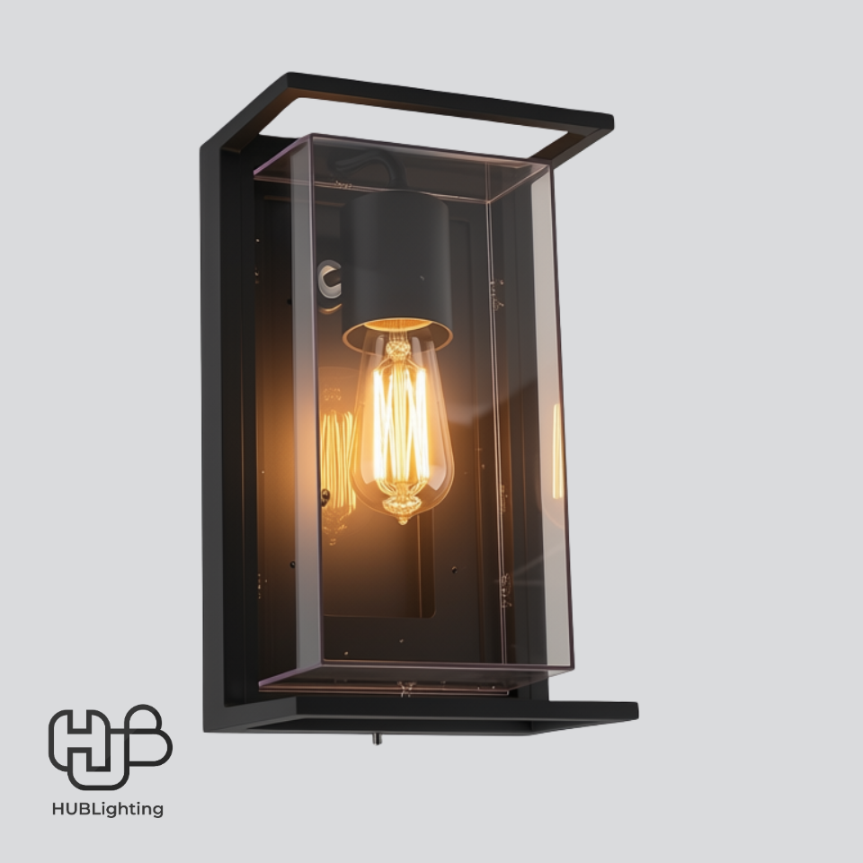 โคมไฟผนังภายนอก 1124-1 BK HUB LIGHTING