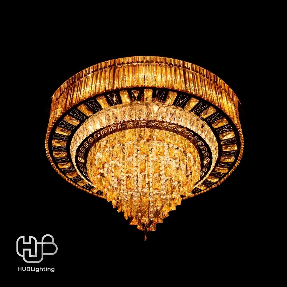 โคมไฟเพดาน CEILING คริสตัล 38023-800 กลม HUB LIGHTING