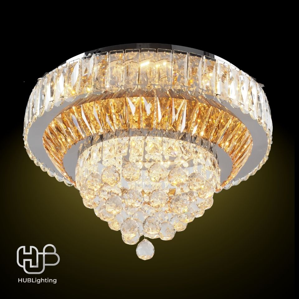 โคมไฟเพดาน CEILING คริสตัล 61268-600 กลม HUB LIGHTING