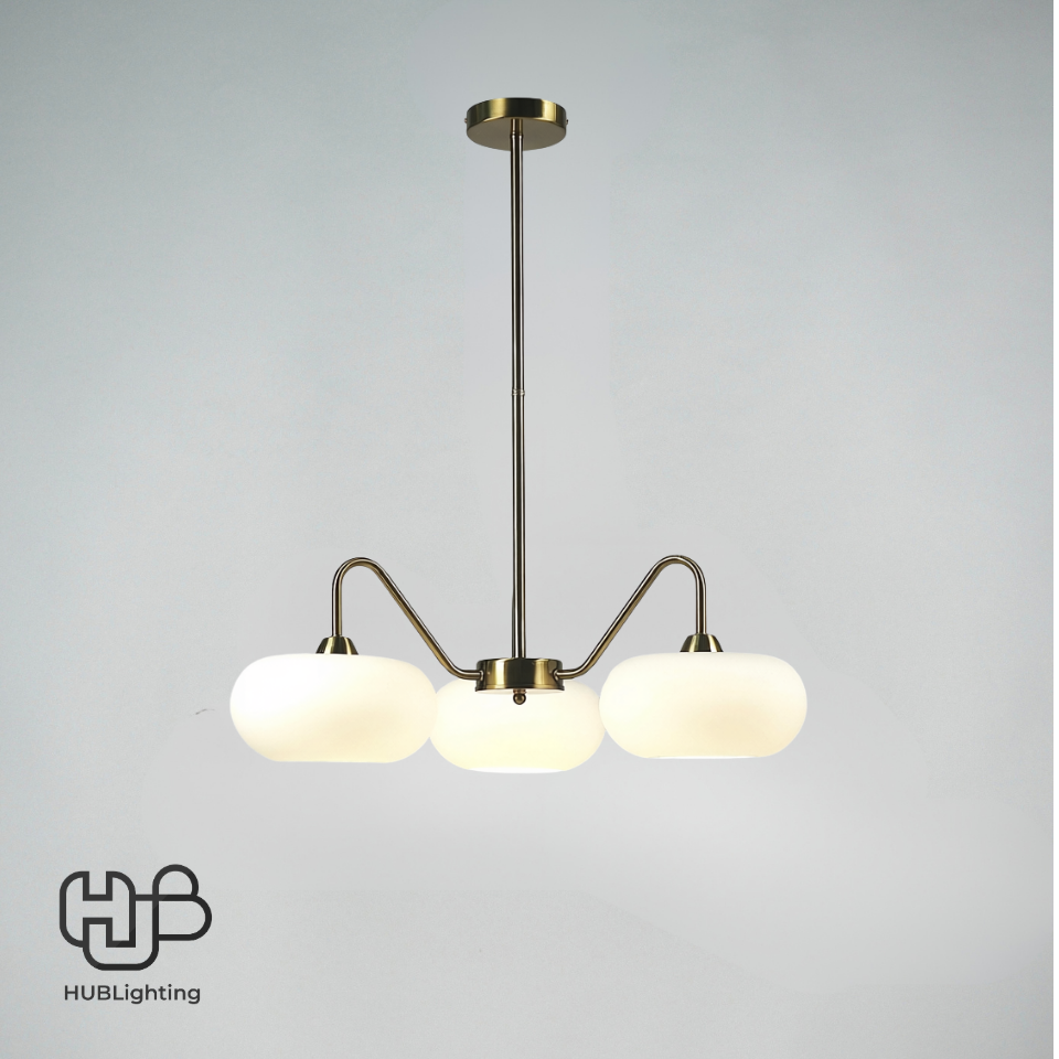 โคมไฟเพดาน PENDENT 3 ช่อ 36035/3 GD E27 HUB LIGHTING