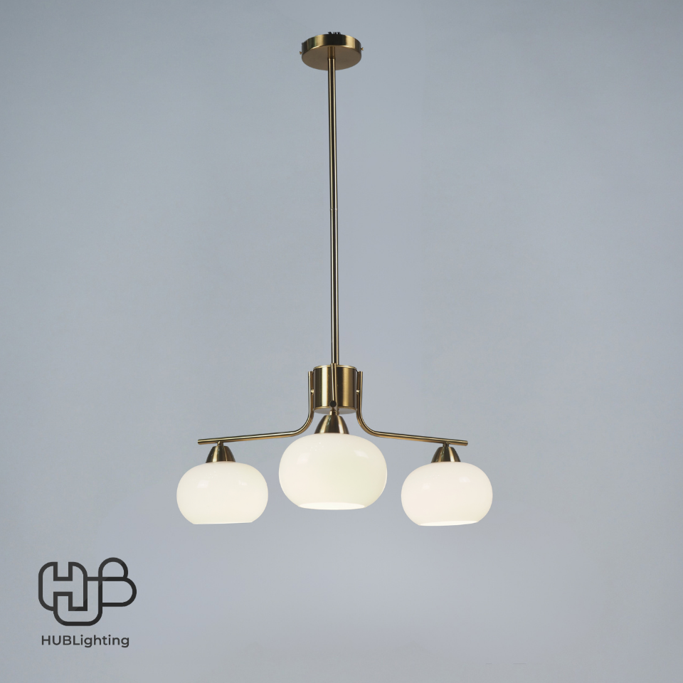 โคมไฟเพดาน PENDENT 3 ช่อ 36112/3 GD E27 HUB LIGHTING