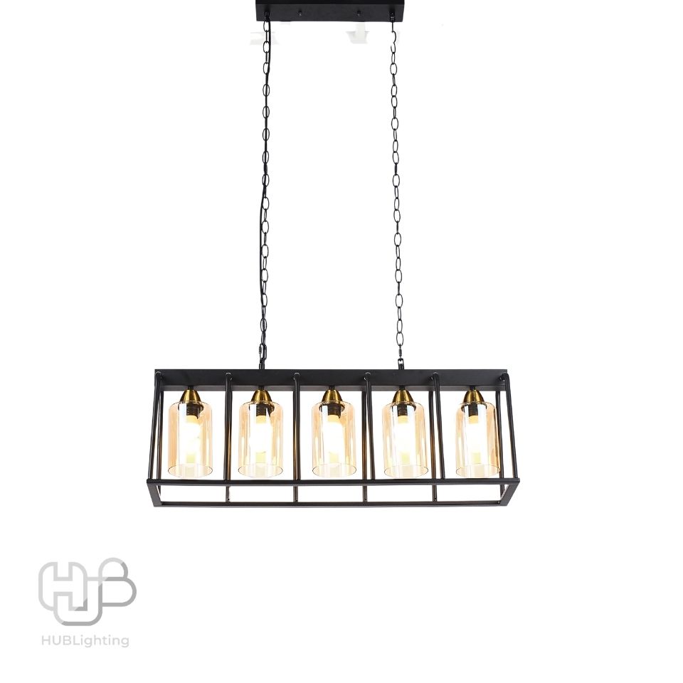 โคมไฟเพดาน PENDENT ช่อ 36153/5 BK E27 HUB LIGHTING