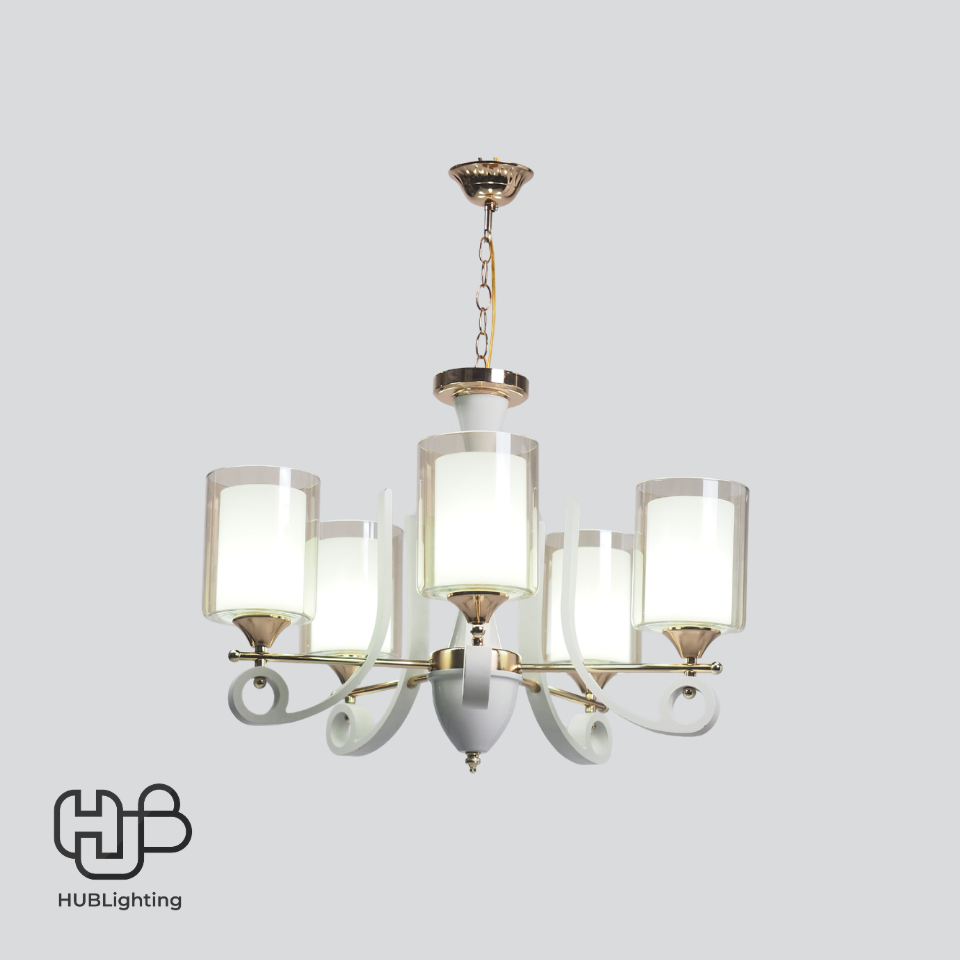 โคมไฟเพดาน PENDENT ช่อ 7836/5 FGD+WT E27 HUB LIGHTING