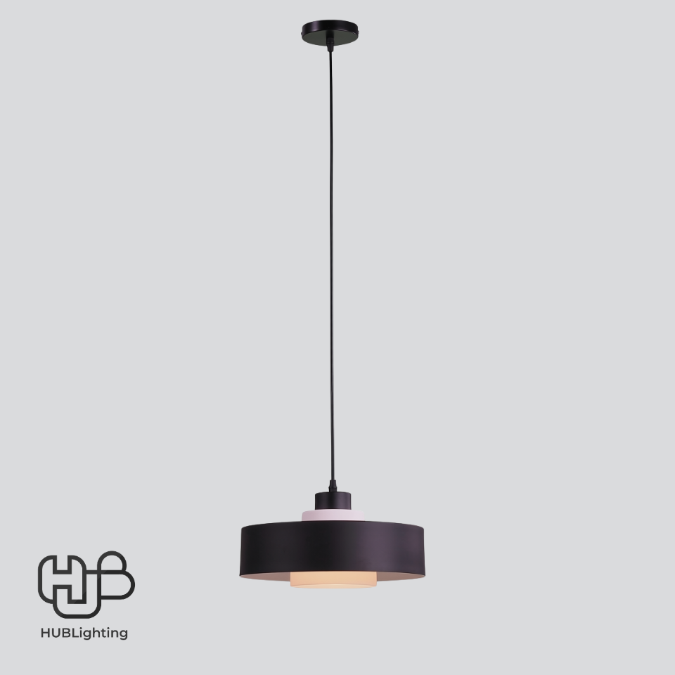 โคมไฟเพดาน PENDENT ช่อ 1040/1 BK (300x160) HUB LIGHTING