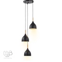 โคมไฟเพดาน PENDENT 3 ช่อ 7709/3S BK ฐานกลม (170x250) E27 HUB LIGHTING