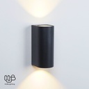 โคมไฟผนังภายนอก 1001BK  ดำ 2x GU10 HUB LIGHTING
