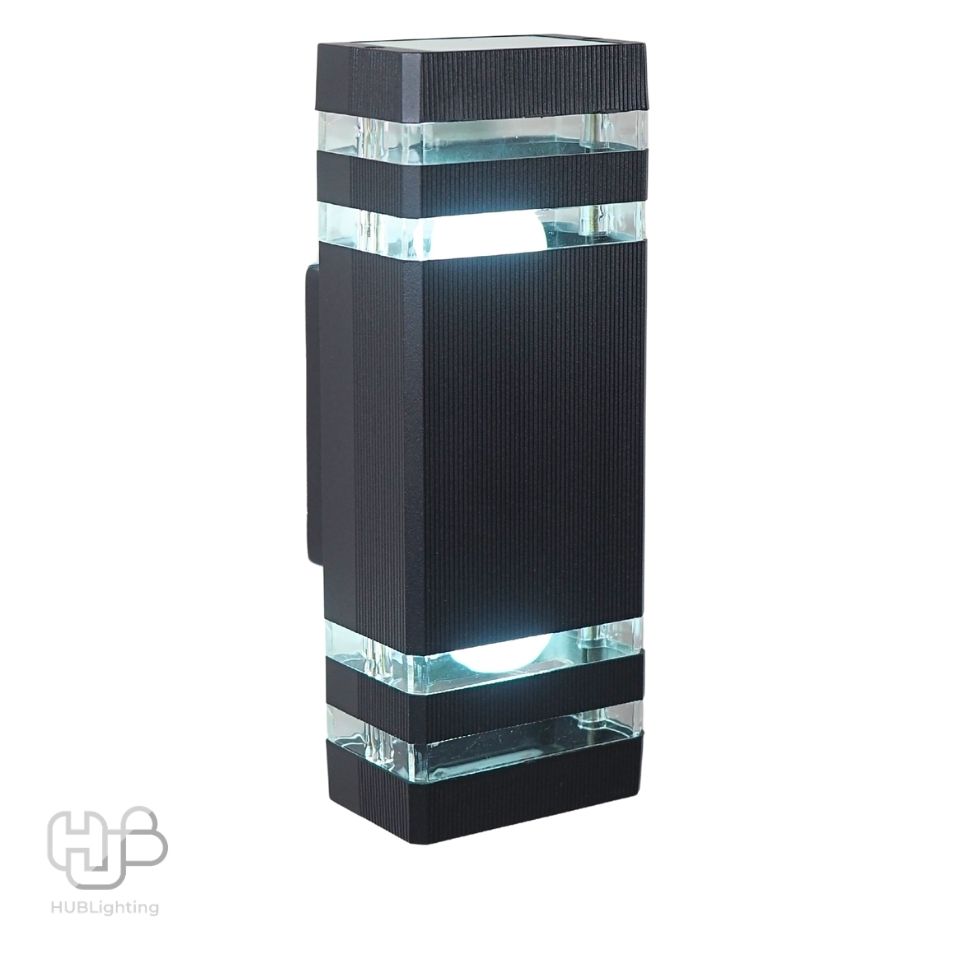 โคมไฟผนังภายนอก A0302 BK ดำ HUB LIGHTING