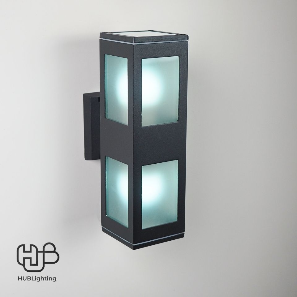 โคมไฟผนังภายนอก A0205 BK ดำ HUB LIGHTING