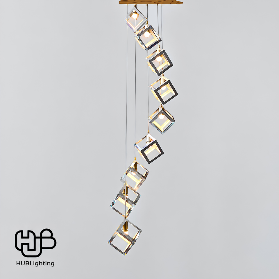 โคมไฟเพดาน PENDENT บันได 2213-9BK HUB LIGHTING