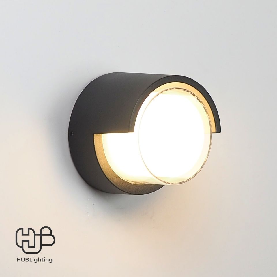 โคมไฟผนังภายนอก 1037A BK ดำ HUB LIGHTING