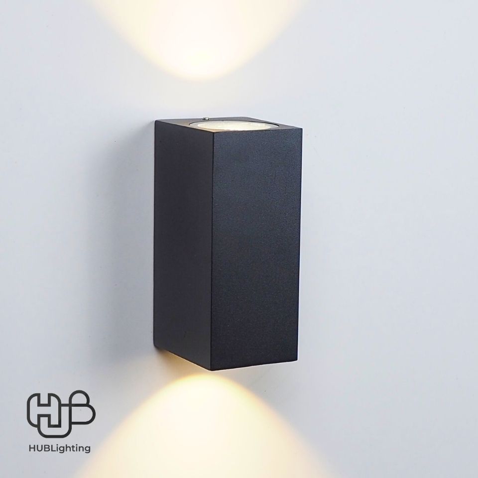 โคมไฟผนังภายนอก 1003 BK ดำ 2x GU10 HUB LIGHTING