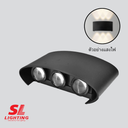 โคมไฟผนังภายนอก TER-06-3P-W5.5W30-WBK SPACE 6W Warmwhite 3000K SL LIGHTING