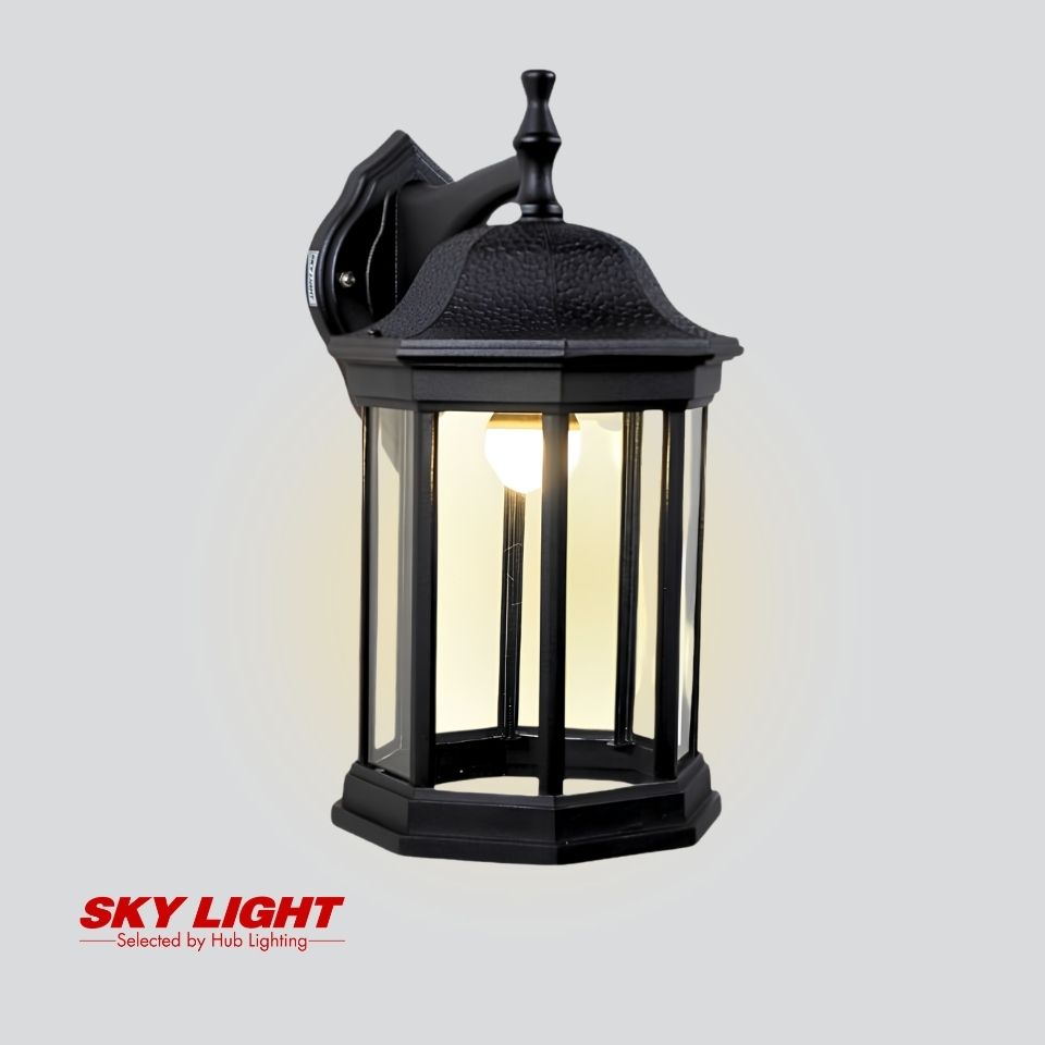 โคมไฟผนังภายนอก B15-369-AB-B-C-BK ดำ SKY LIGHT