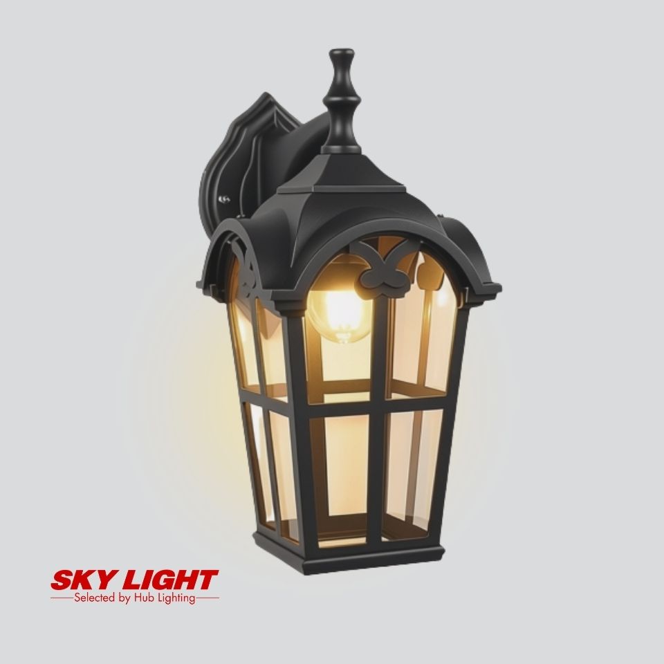 โคมไฟผนังภายนอก B15-377-BK-C ดำ SKY LIGHT